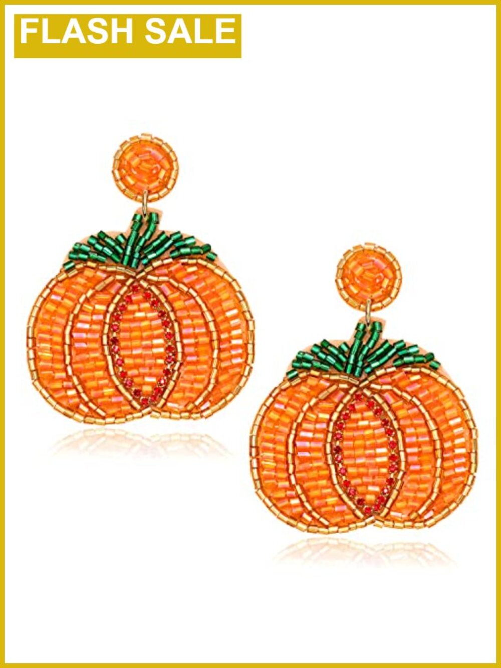 Halloween Beaded Boo Ghost Pumpkin Dangle Drop Earrings Handmade Gothic Costume
